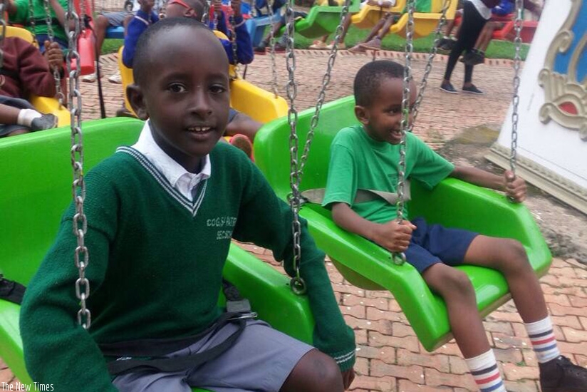 Pupils enjoying outdoor games. Playing with others promotes good friendships and learning of new skills. / Dennis Agaba.