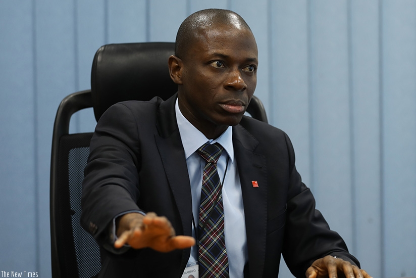 Bayo emphasises a point during the interview. / Timothy Kisambira.