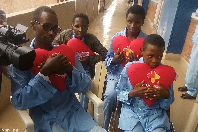 Some of the heart patients who were operated on. Diane Mushimiyimana.