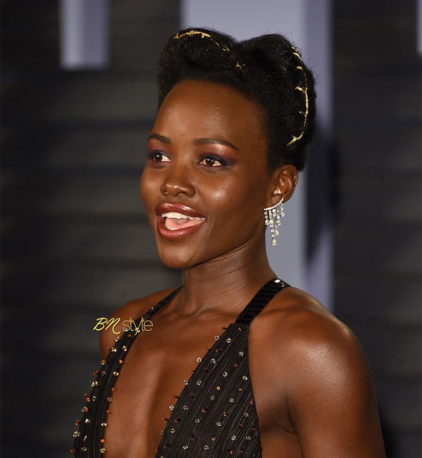 Actress Lupita on the Oscars 2018 red carpet, Sunday evening. /Courtesy photos. 