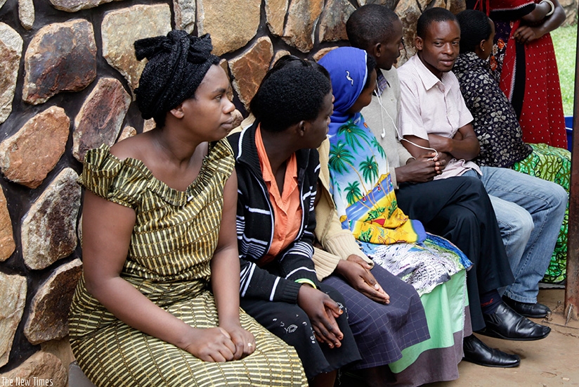 Patients wait for a doctor at CHK hospital in Kigali. File.