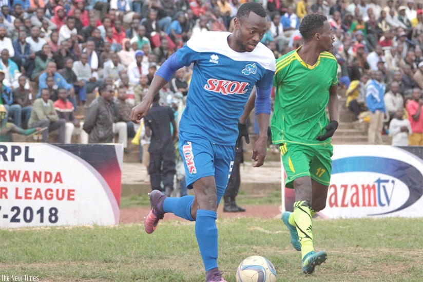 Christ Mbondy scored the only goal in the win over Gicumbi FC on Thursday. Courtesy.