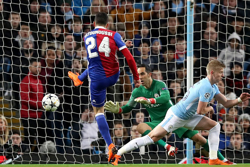 Mohamed Elyounoussi brings the visiting Swiss side level in the 17th minute with a drilled shot from inside the penalty area. Net photo