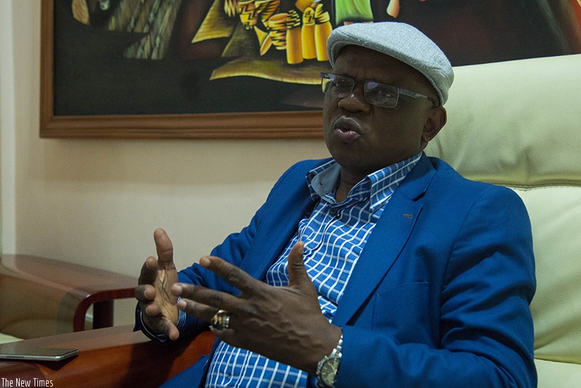 Gru00e9goire Ndjaka during the interview. Nadege Imbabazi.