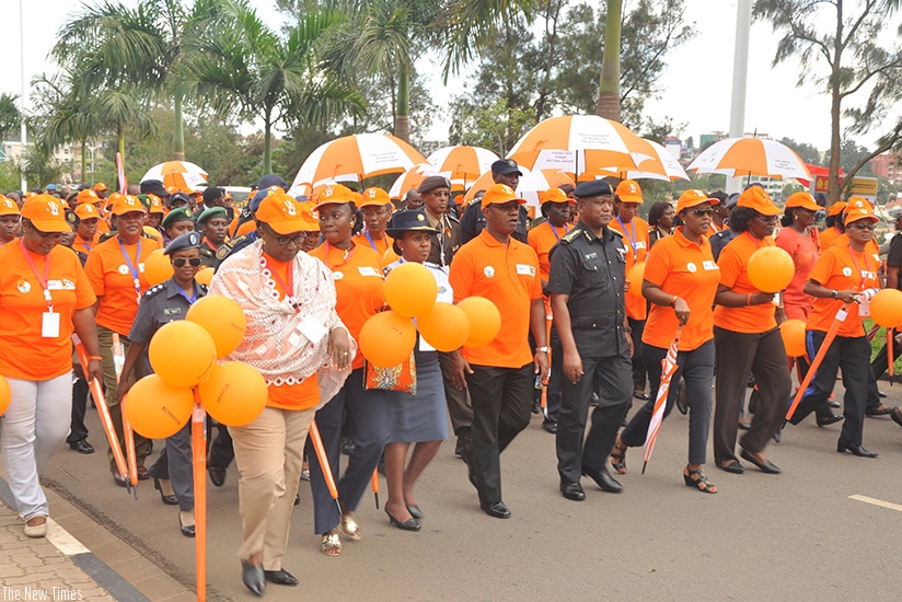 Deputy Inspector General of Police in charge of Administration and Personnel, Juvenal Marizamunda with u00a0participants during the Africa Convention of Women in Security Organs (WISO....