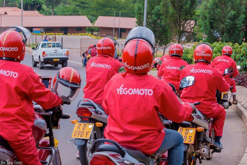 Yego Moto riders on the road in Kigali. (Net)