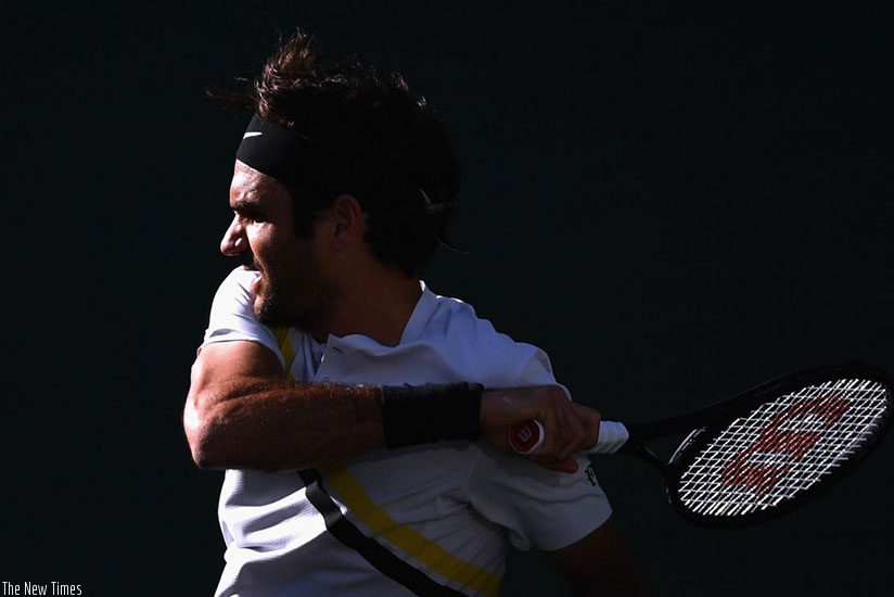 World number one Roger Federer advanced to the quarter-finals of the BNP Paribas Open with victory over Jeremy Chardy.