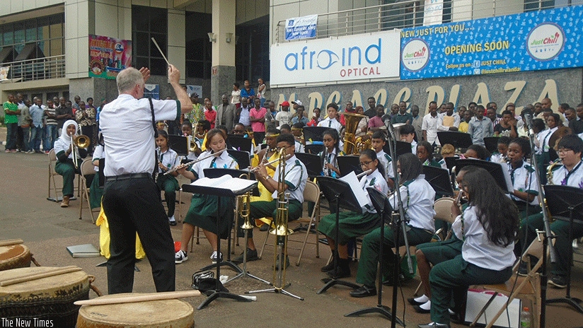 INJYANA ensembles performing at a past a event in Kigali. Courtesy. 