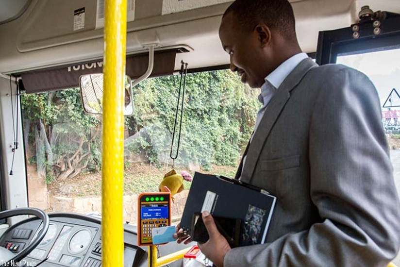 The Tap&Go innovation has revolutionised public transport in Rwanda. (File)