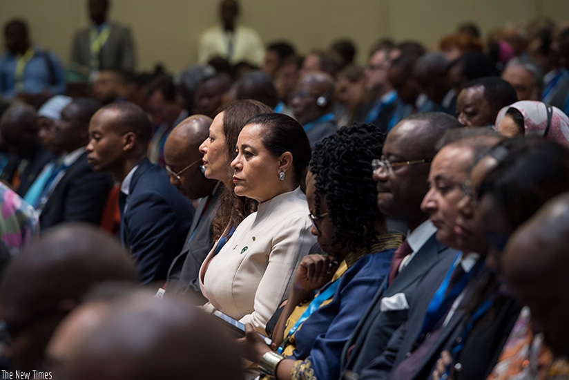 Delegates during the African Continental Free Trade Area Business Forum in Kigali yesterday. (Courtesy)