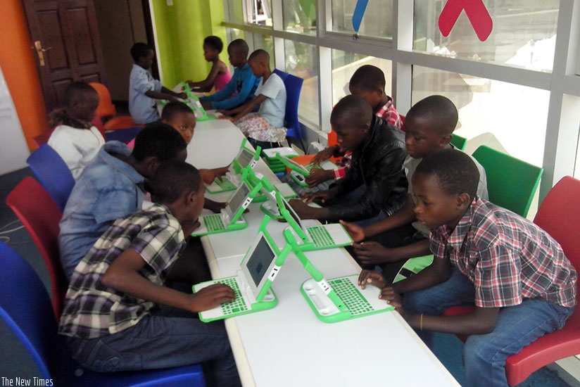 Children share computer skills and learn from one another. Teamwork leads to success. (Dennis Agaba)