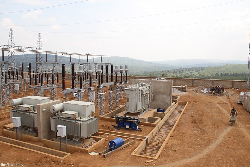Gabiro substation, under construction. Such projects are built on land at times owned by citizens who by law ought to be compensated.