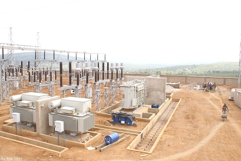 Gabiro substation, under construction. Such projects are built on land at times owned by citizens who by law ought to be compensated.