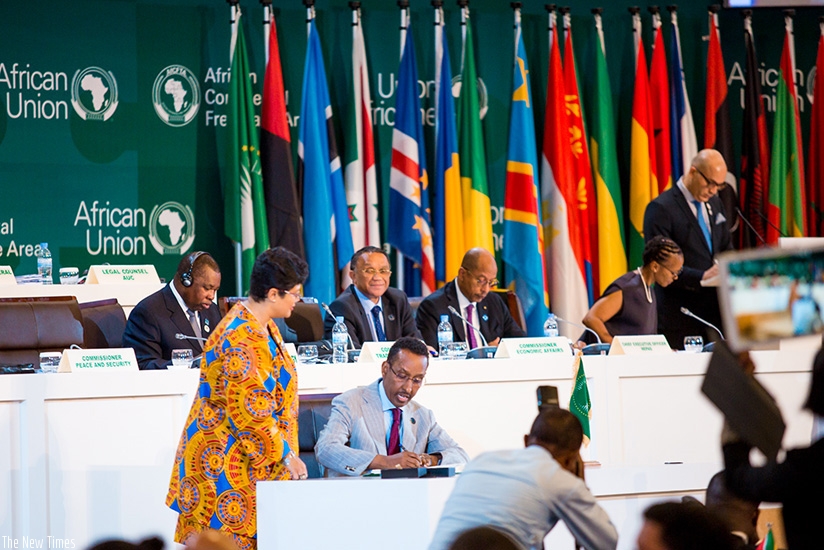 Forty-four countries signed the African Continental Free Trade Area, 43 inked the Kigali Declaration, while 27 countries adopted the protocol on free movement of persons. Courtesy. 