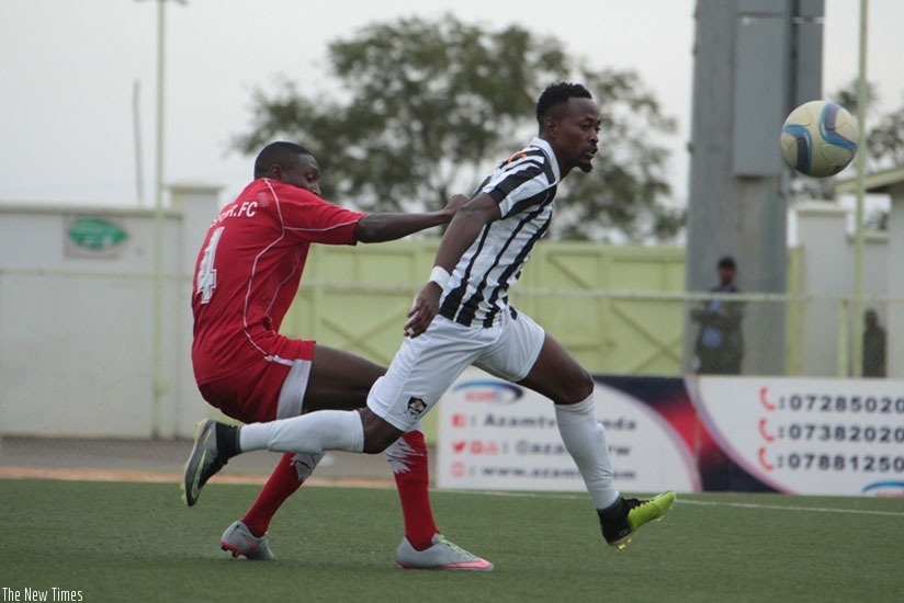 APR FC forward Issa Bigirimana failed to score against lowly Espoir in midweek. Courtesy