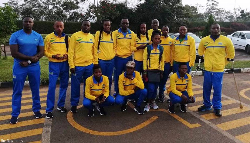 Rwanda's beach volley, parapowerlifting and athletics teams departed for Australia on Saturday morning for the upcoming Commonwealth Games in Australia. D. Sikubwabo.