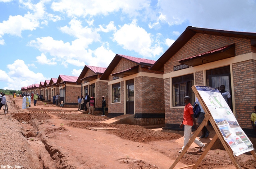 Some of the housing units that were constructed in a model village in Kageyo Cell, Mwiri Sector, Kayonza District. Courtesy.