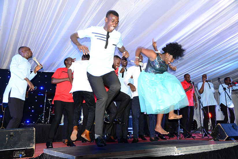 Alarm Ministries perform on the launch of their album. / Frederic Byumvuhore.