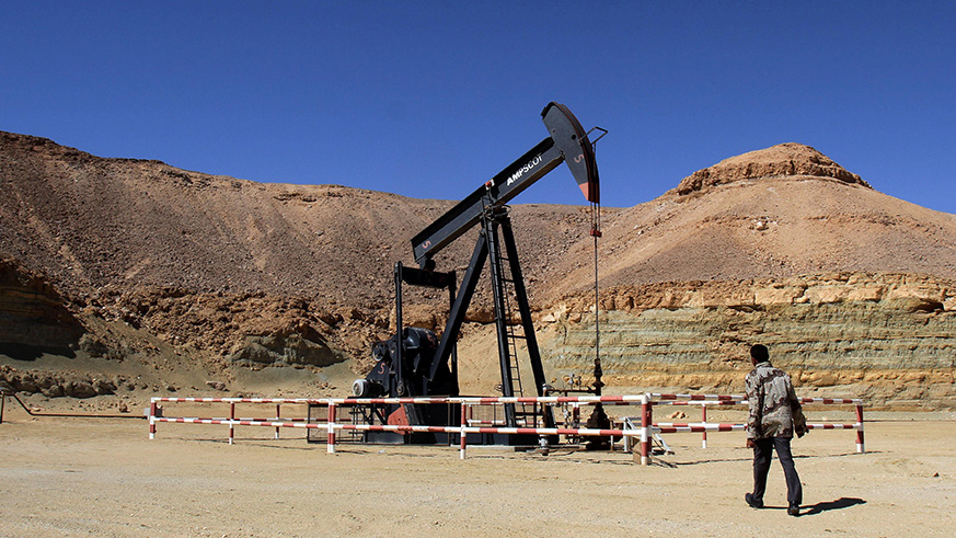 An oil field in Libya.