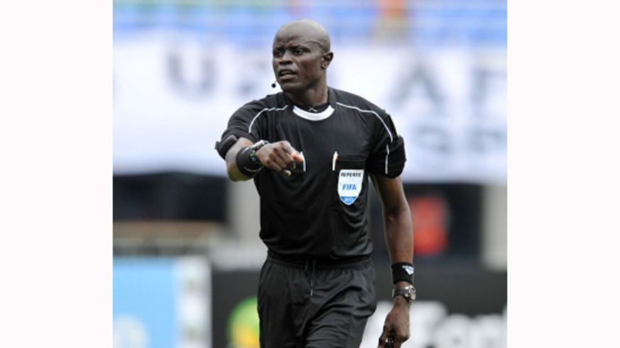 Namibian referee Jackson Pavaza.