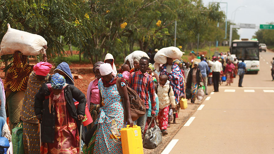 These Burundians left Kamanyola refugee camp in Democratic Republic of Congo and came to Rwanda amid persecution from Congolese