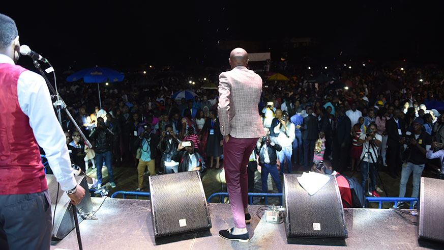 Thousands of music fans flocked to Amahoro National Stadium parking lot for the Easter Celebration concert despite heavy showers. /Courtesy photos.