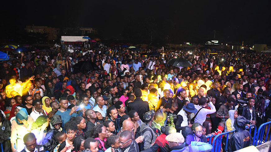 Thousands of music fans flocked to Amahoro National Stadium parking lot for the Easter Celebration concert despite heavy showers. /Courtesy photos.