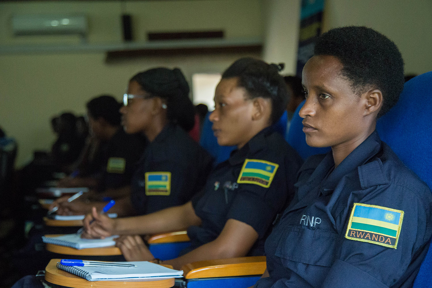 Police women during the conference.