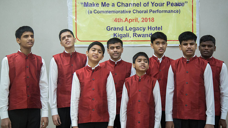 Boys from the Happy Home and School for the Blind in Mumbai, belted out songs in different languages like Swahili, English and French during the dinner gala under the theme u2018Make me a channel of your peaceu2019. 