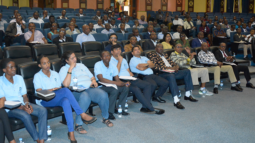 Professional accountants and tax advisors at the meeting at Rwanda Revenue Authority Headquarters in Kimihurura. / Julius Bizimungu.