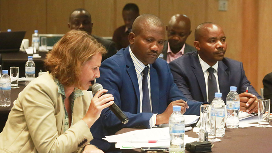 Participants during the meeting to launch the report in Kigali Yesterday