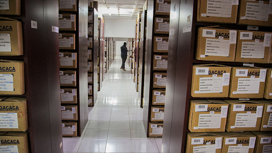Gacaca archives in Kacyiru.  File.