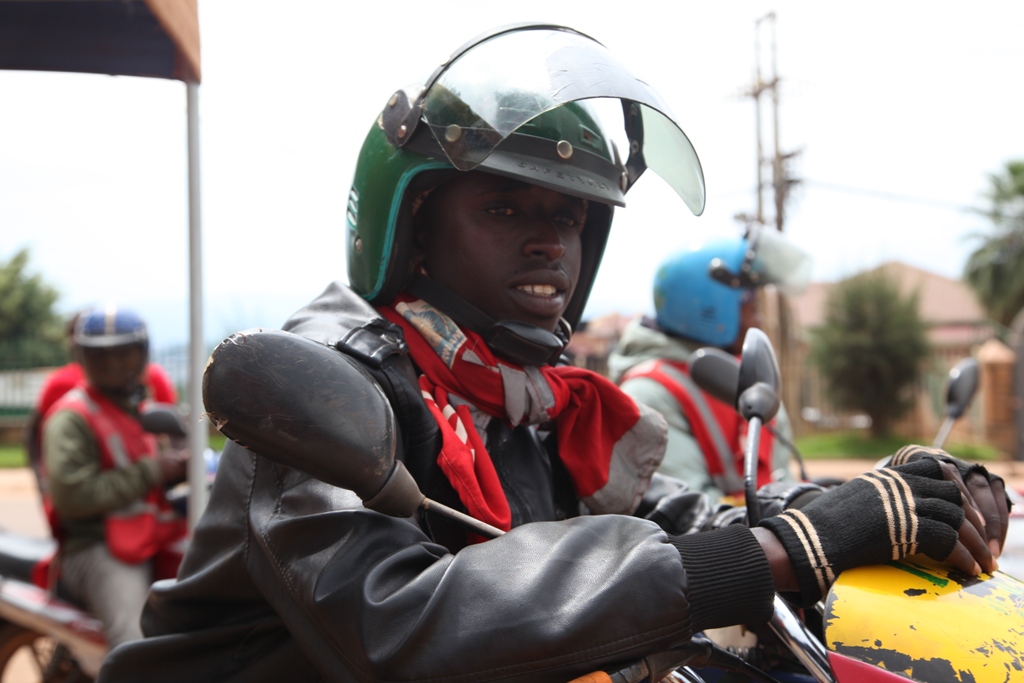 Martin Karekezi, 24, a motorcyclist in based Nyamirambo