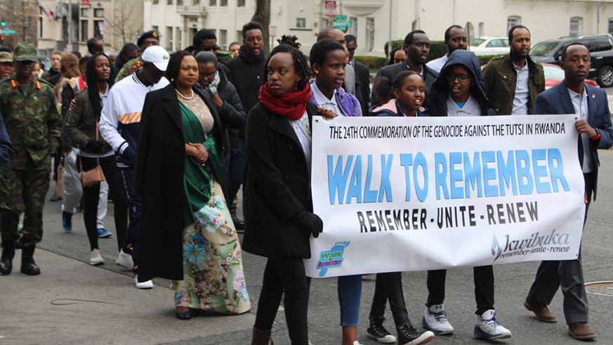 Rwandans in the United States during a Walk to Remember. Courtesy