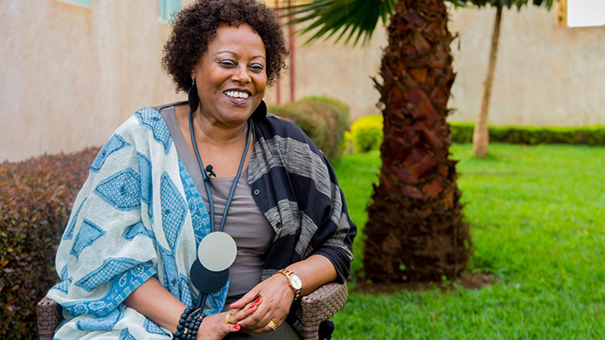 Mary Balikungeri during an interview with The New Times. Faustin Niyigena.