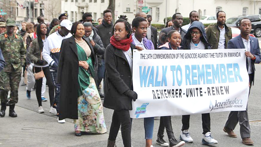 Rwandans in the United States during a Walk to Remember. Courtesy