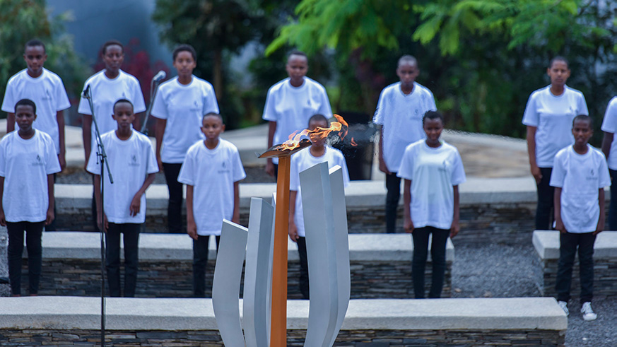 Youth during the 24th Commemoration of the 1994 Genocide against the Tutsi. 