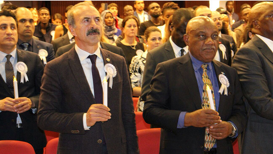 MP Hon. Dr. Alim Tunc with Ambassador Marcel Mulumba Tshidimba, Ambassador of DRC and the Dean of African Diplomatic Corp.