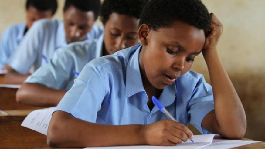 Students sit national examinations in Rwamagana last year. File.