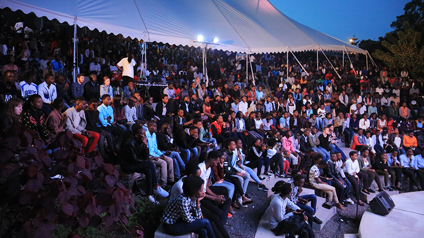 Youth attend a Genocide commemoration event at Kigali Genocide Memorial Centre this week.