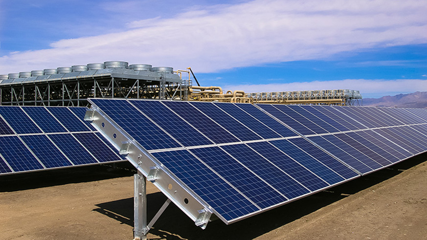 An 8-Megawatt solar power plant in Rwamagana, eastern Rwanda. File