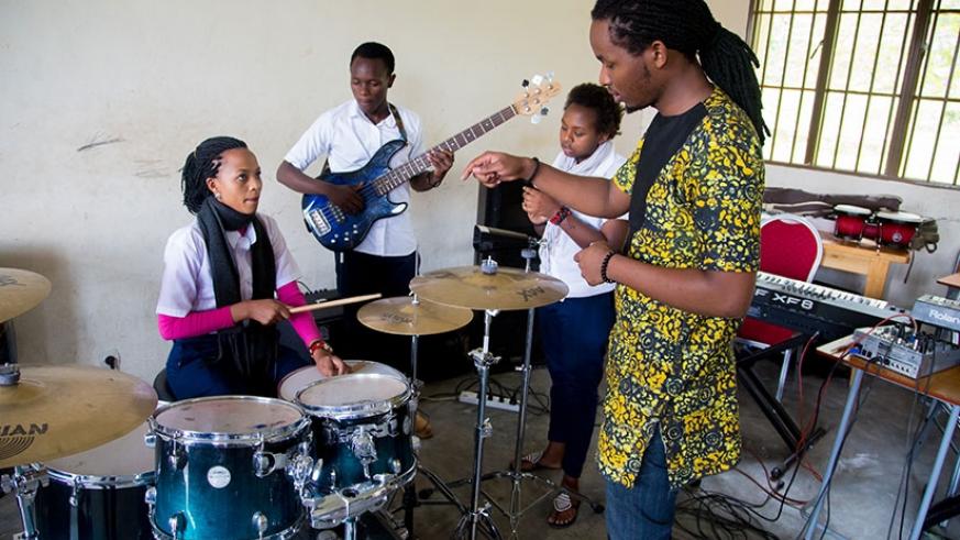 Students at Nyundo learn how to play music instruments. (File)