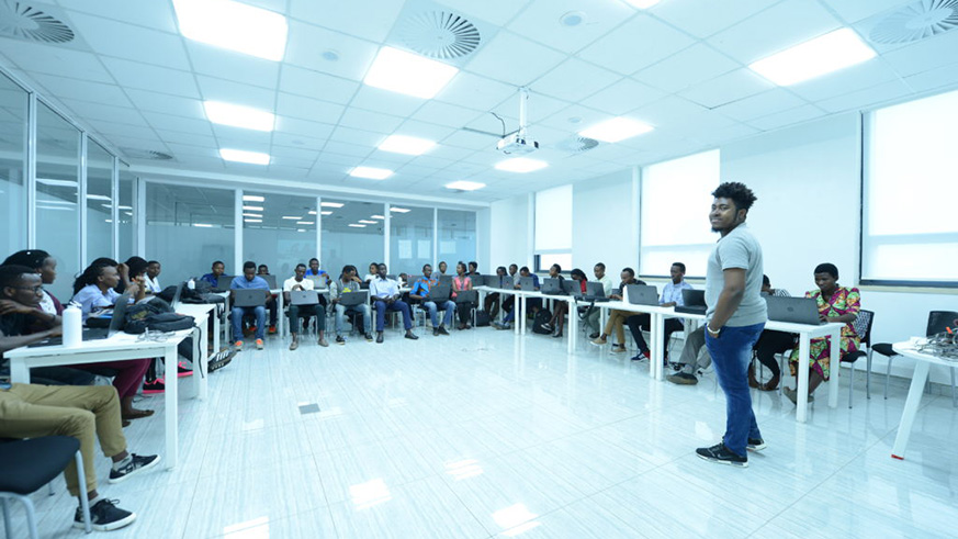 Students during a leadership  class at Africa Leadership University. Net.