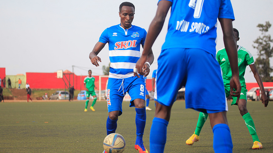 Eric Irambona controls the ball during a past league game. The 24-year-old was dropped from Costa do Sol match after leaving the team hotel without permission. Sam Ngendahimana.