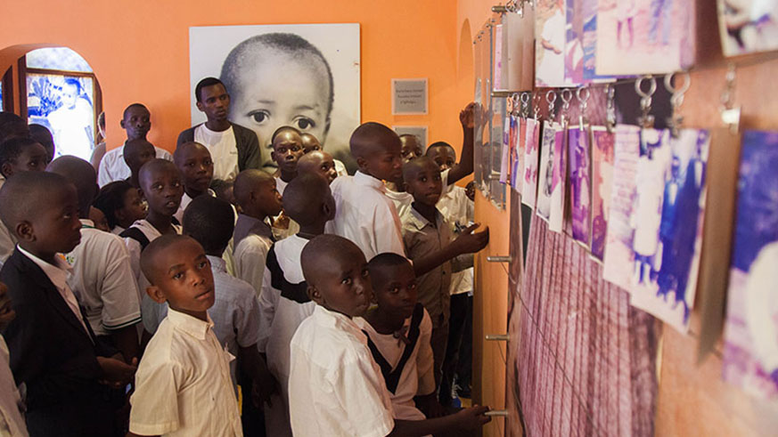 Children visit Kigali Memorial Centre in Gisozi. File.