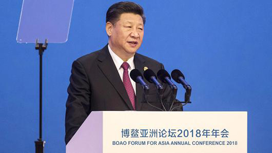The President of China Xi Jinping  speaks at the start of the Boao Forum for Asia Annual Conference 2018. (Net Photo)