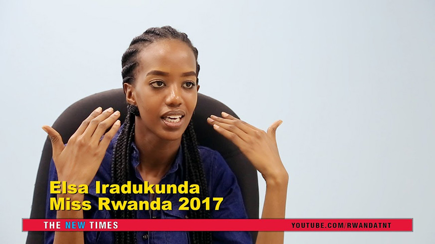 Miss Rwanda, 2017 during an Interview at The New Times. 