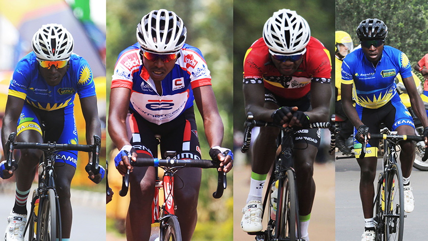 Patrick Byukusenge, Hadi Janvier, Bonaventure Uwizeyimana and Didier Munyaneza  are among six riders that will represent Rwanda at the Tour du Senegal. Sam Ngendahimana.