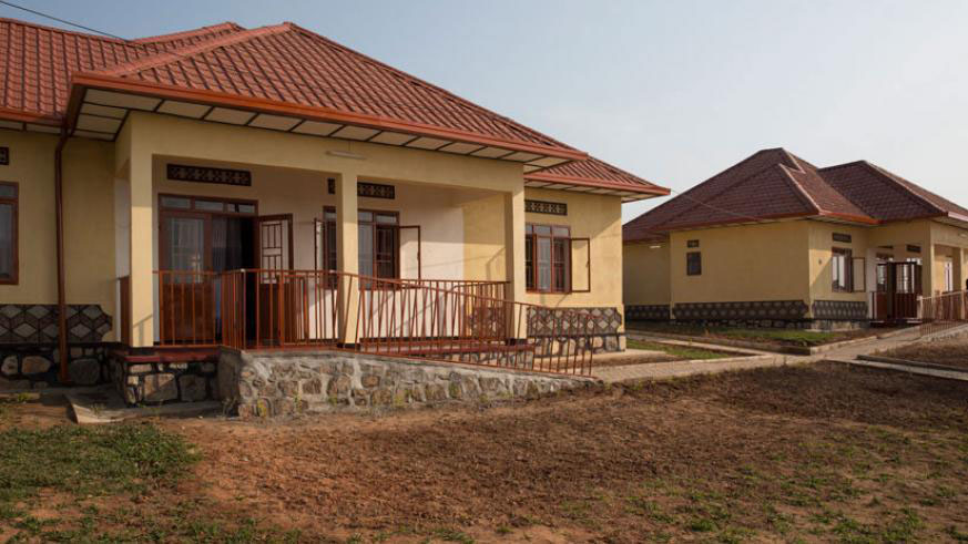 Some of the housing units donated to vulnerable elderly survivors of the Genocide in Rwabicu. File.