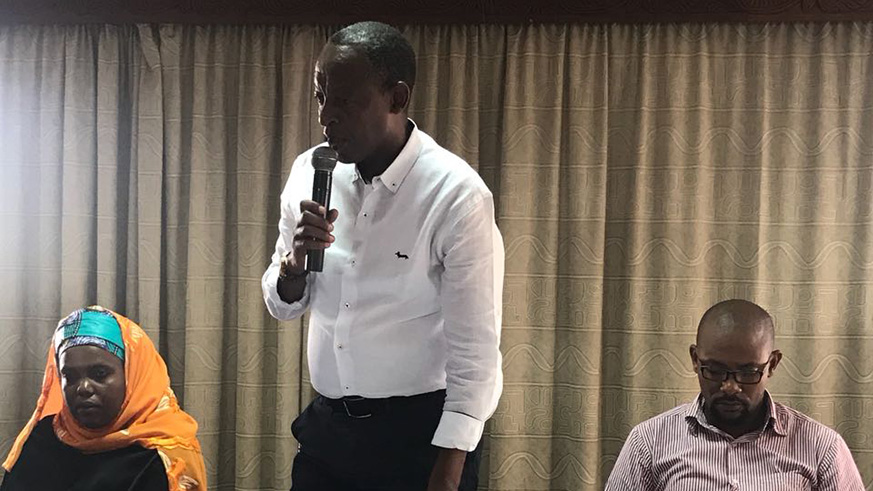 Ambassador Kimonyo with some of the newly elected leaders of the Rwanda Diaspora community in Mombasa. Courtesy 